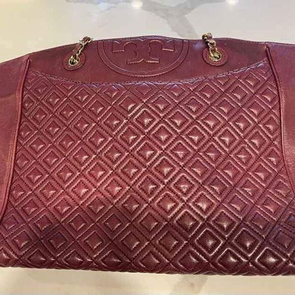 Tory Burch Designer Fleming Bryant Quilted Tote Bag Purse Handbag - Picture 4 of 8